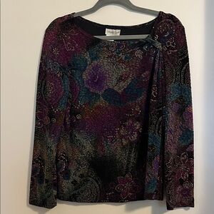 Coldwater Creek Vibrant Floral Blouse